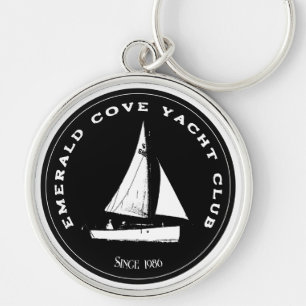 Chaveiro Clube de iate personalizado. Barco à vela personal