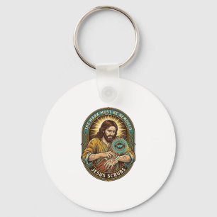 Chaveiro Clube de Jesus Carimbo na Mão Não Sai Humor Matina