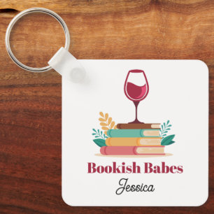 Chaveiro Clube de Leitura de Vinho Chic Moderno Personaliza