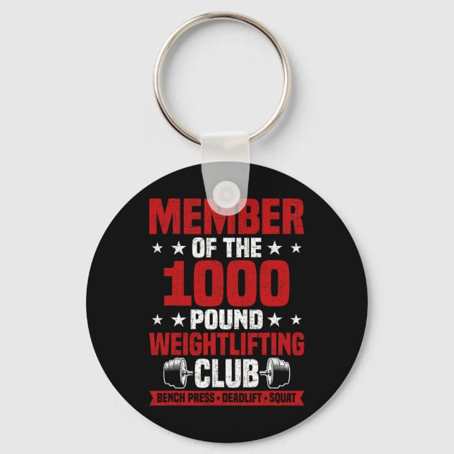 Chaveiro Clube de Levantamento de Peso de 1000 Libras Trein (Frente)