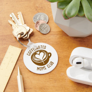 Chaveiro Clube de Mães Cafeinadas Mamãe da Moda Amante de C