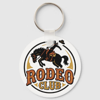 Chaveiro Clube de Rodeio Vintage Cowboy Cavalo Indomável Oc