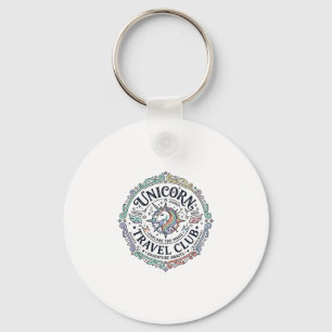 Chaveiro Clube de Viagens Unicórnio Projeto Original Zazzle