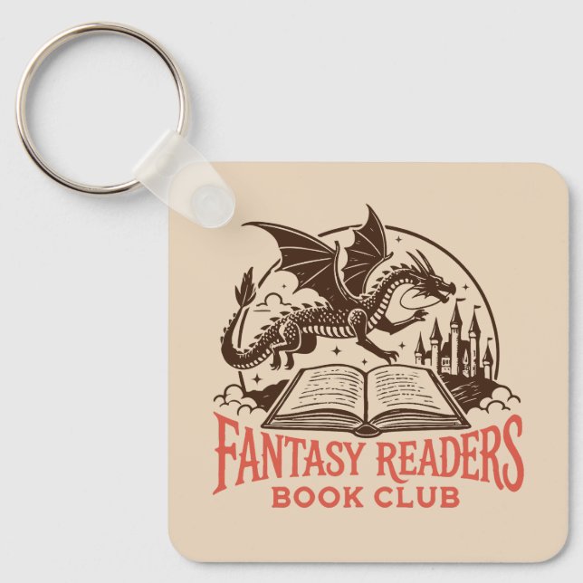 Chaveiro clube do livro de leitores de fantasia (Frente)