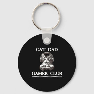 Chaveiro Clube do Pai Gato Gamer Piada Amante de Gatos Jogo
