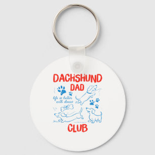 Chaveiro Clube do Papai Dachshund A Vida é Melhor Com Doxie