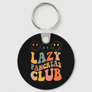 Chaveiro Clube Retro Preguiçoso Pâncreas Conscientização da