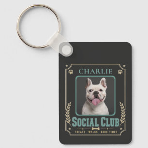 Chaveiro Clube Social Vintage de Fotos e Nomes de Cachorros