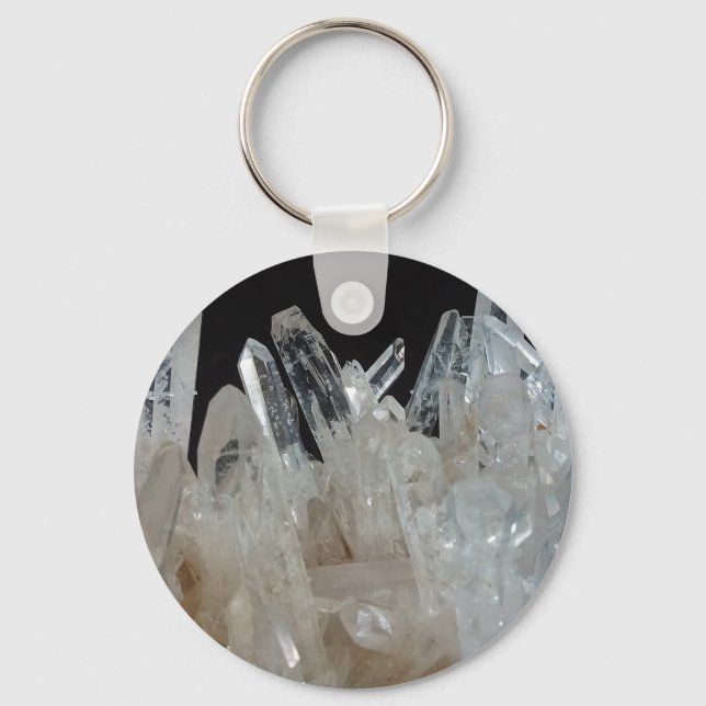 Chaveiro Cluster Crystal Energy Quartz (Frente)