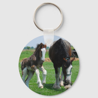 Chaveiro clydesdale e filhote