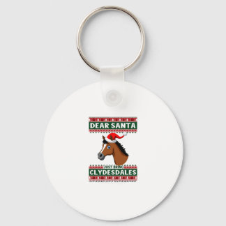 Chaveiro Clydesdale Horse Christmas Ugly Xmas Sweater Eques