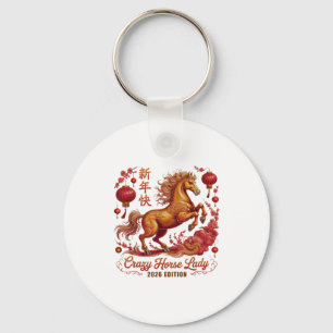 Chaveiro Cny 2026 Mulher Cavalo Louco Desde Vibrações Lunar