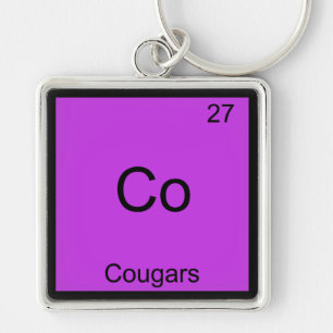 Chaveiro Co - Cougars - Símbolo de Química de Elemento En