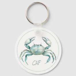 Chaveiro Coastal Watercolor Crab Monogram