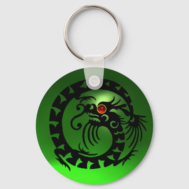 Chaveiro COBRA DRAGON,branco,rubi rosa vermelho,topaz amare (Frente)