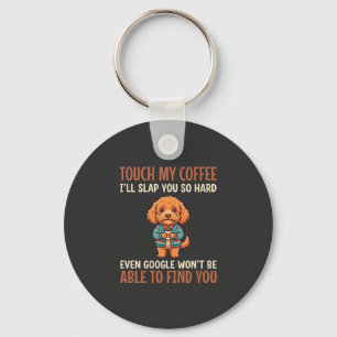 Chaveiro Cockapoo Engraçado Amante de Café