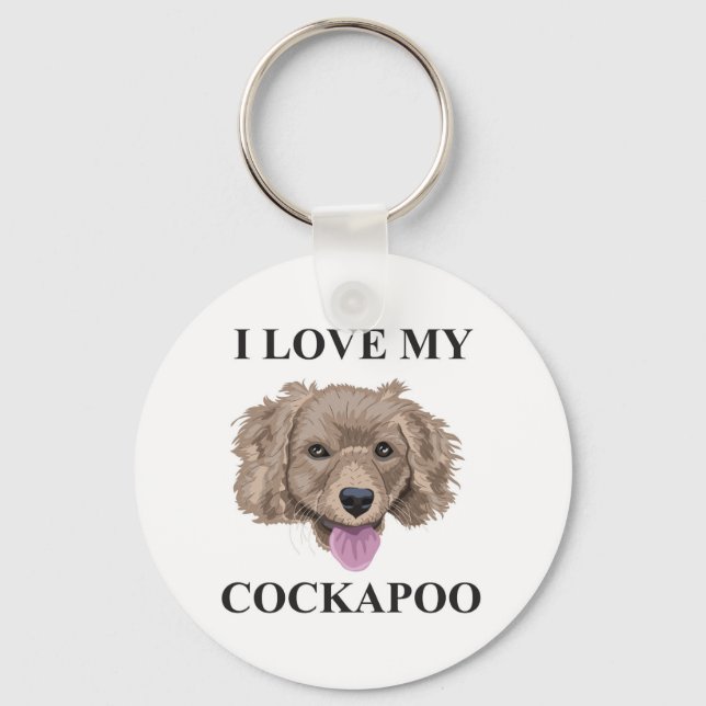 Chaveiro Cockapoo Love (Frente)