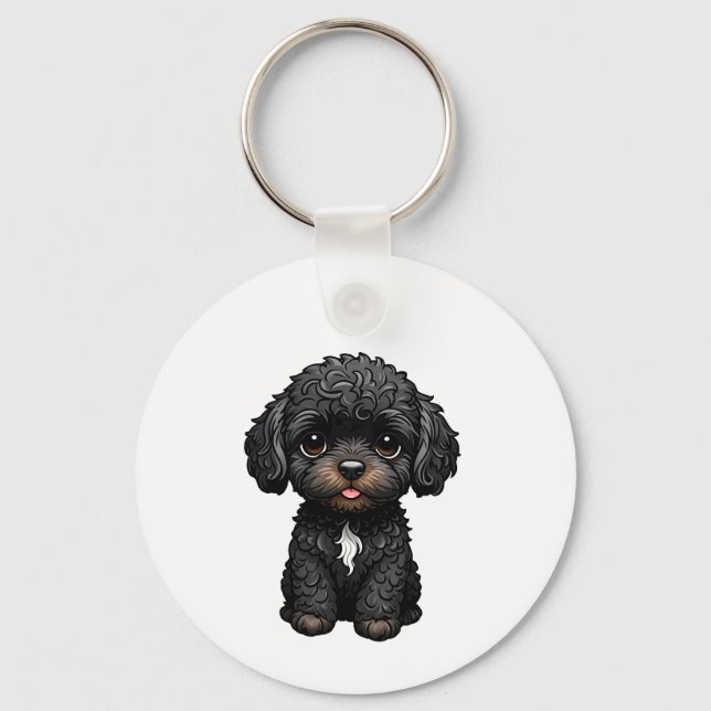 Chaveiro Cockapoo Preto (Frente)