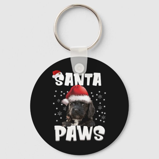 Chaveiro Cockapos de Natal Diversão Cão-de-Árvore de Lua de (Frente)