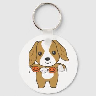 Chaveiro Cocker Spaniel Happy Halloween Dog Costume Keychai