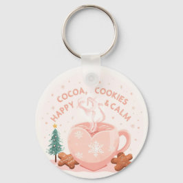 Chaveiro Cocoa, Cookies & Calm – Pastel Christmas CoT-Shirt