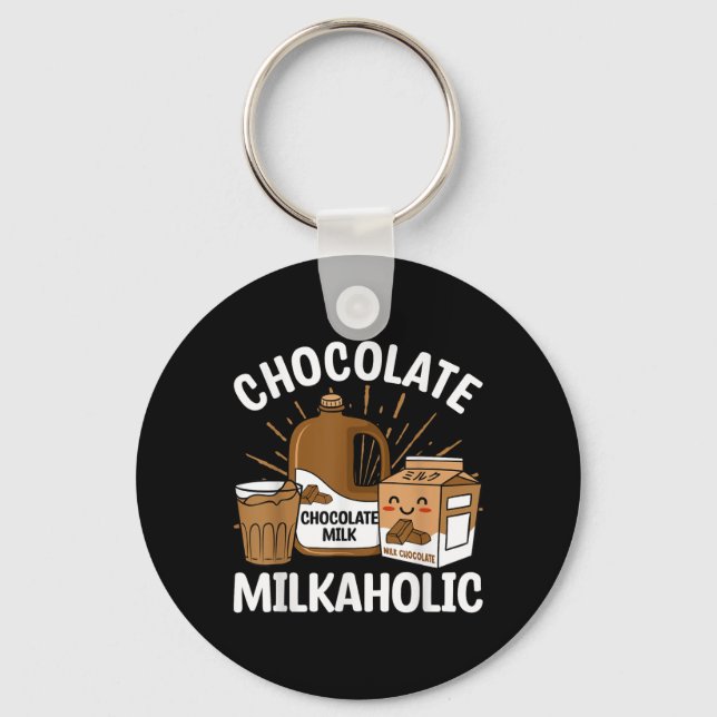 Chaveiro Cocolate Milkaholic Comida Leite Cotações do Prato (Frente)