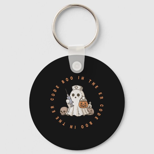 Chaveiro Code Boo No Enfermeiro Enfermeiro Halloween Cute S (Frente)