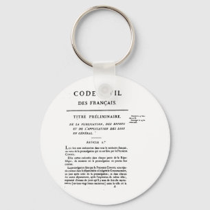 Chaveiro Código civil francês Keychain.