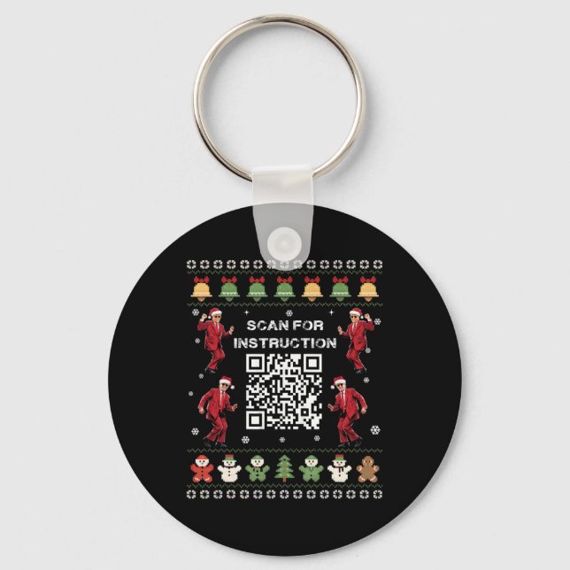 Chaveiro Código de Dança Trump Qr Presidente Scan Para Inst (Frente)