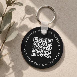Chaveiro Código QR Black Business Moderno Orçamento Red