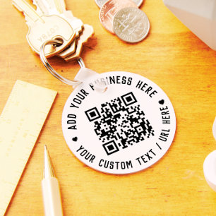 Chaveiro Código QR Black Business Moderno Orçamento Redon