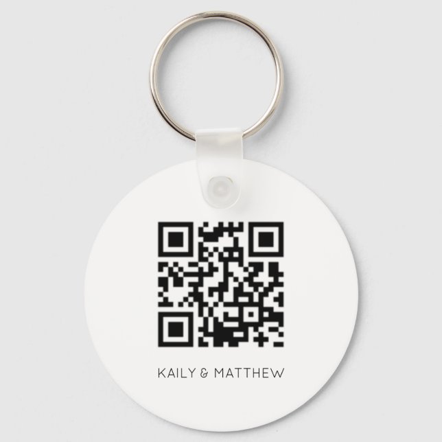 Chaveiro Código QR Casamento Salvar data (Frente)