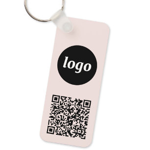 Chaveiro Código QR de Logotipo Simples Negócios
