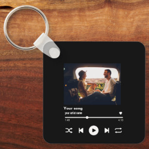 Chaveiro Código QR de Música Personalizada com Chave Person