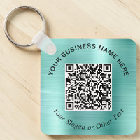 Código QR de Negócios Promocional Verde-Mint Teal
