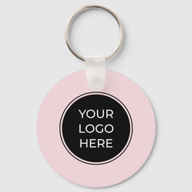 Chaveiro Código QR de Negócios Rosa Moderno (Frente)