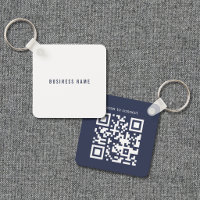Código QR de rede de negócios azul branco minimali