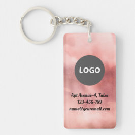 Chaveiro Código QR de Rosa com desvanecimento e logotipo de