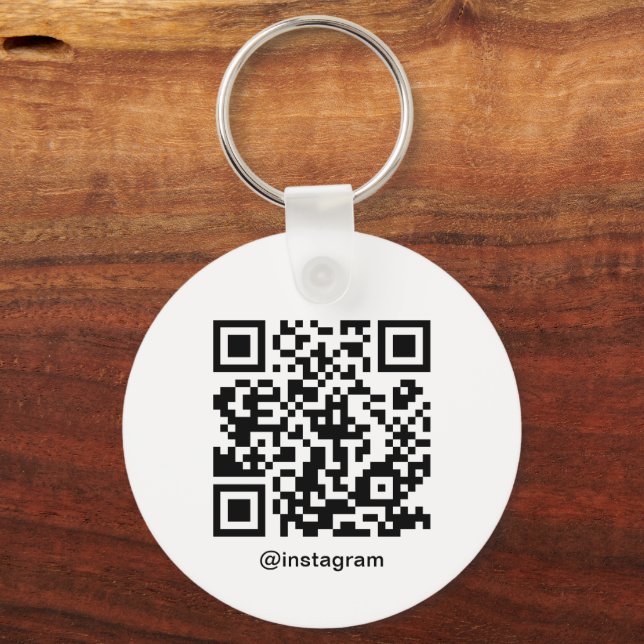 Chaveiro Código QR do logotipo comercial personalizável (Verso)