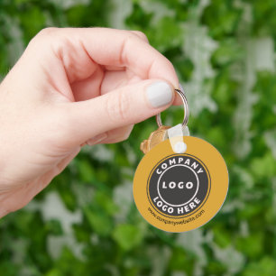 Chaveiro Código QR do logotipo da empresa e site da empresa