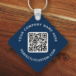 Chaveiro Código QR do logotipo texto personalizado de frent
