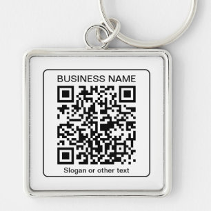 Chaveiro Código QR editável e escaneável + Nome da sua Empr