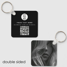 Chaveiro Código QR Fotográfico Logotipo comercial Black Bus