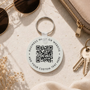 Chaveiro Código QR   Limpo e mínimo Orçamento simples para 
