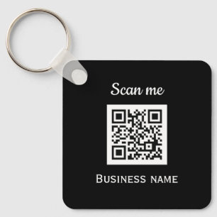 Chaveiro Código QR Logotipo comercial Professional Black Mo