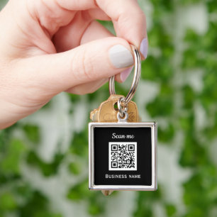 Chaveiro Código QR Logotipo comercial Professional Black Mo