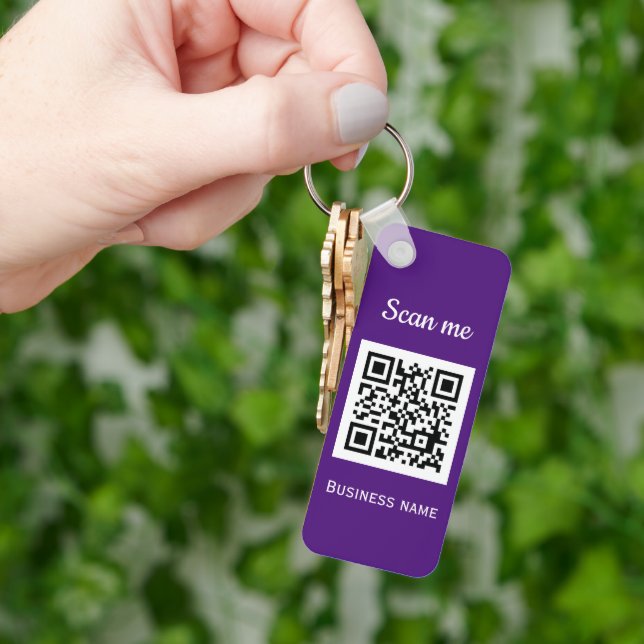 Chaveiro Código QR Logotipo comercial Puro Moderno (Mão)