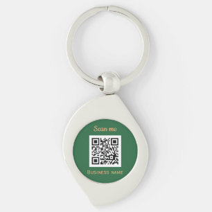 Chaveiro Código QR Logotipo comercial Verde