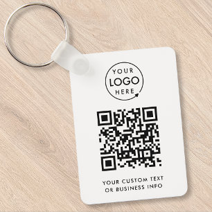 Chaveiro Código QR   Logotipo profissional Branco simples