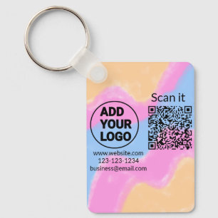 Chaveiro Código QR minimalista simples adicionar logotipo n